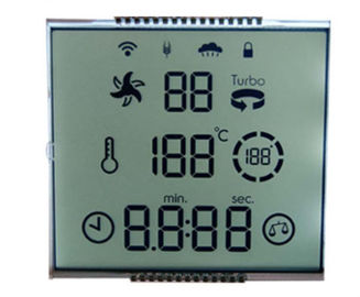 Monochrome TN จอแสดงผล LCD 7 ส่วนตัวอักษรและตัวเลข 4 ส่วนพร้อมขั้วต่อกันน้ำ 18 Pin
